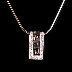 Sterlng Silver-Cz Slide with Sterling Silver Chain